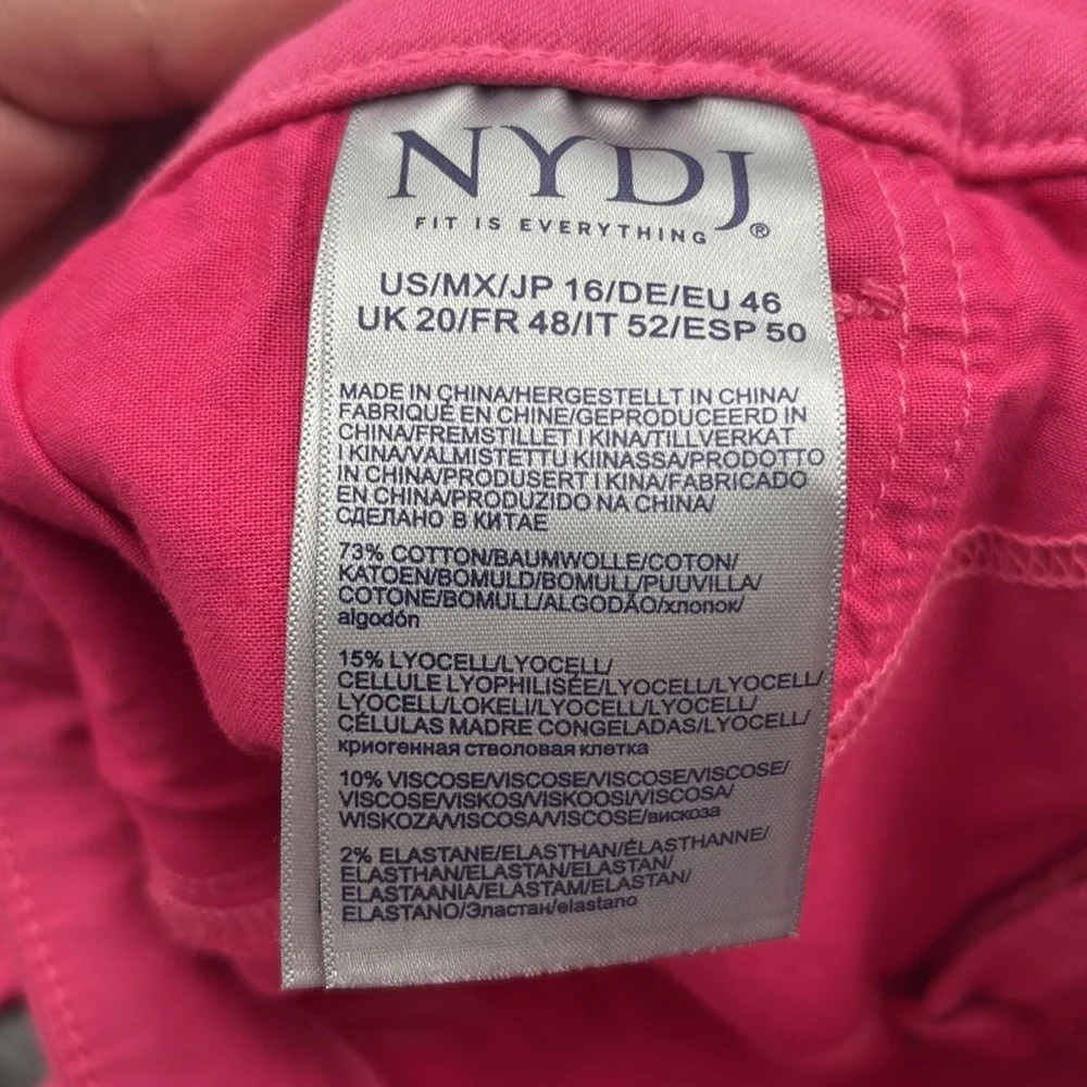 NYDJ Marilyn Straight Lift Crop Xtuck Jean in Pink Peony - Picture 7 of 7